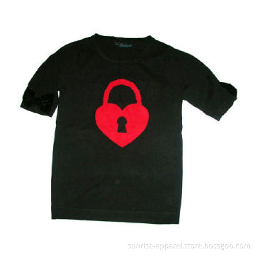 Girls' Love Lock Sweater, Made of Cotton/Viscose